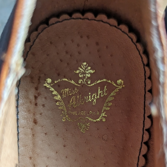 anthropologie MISS ALBRIGHT vintage style heels 8.5 - Picture 12 of 13